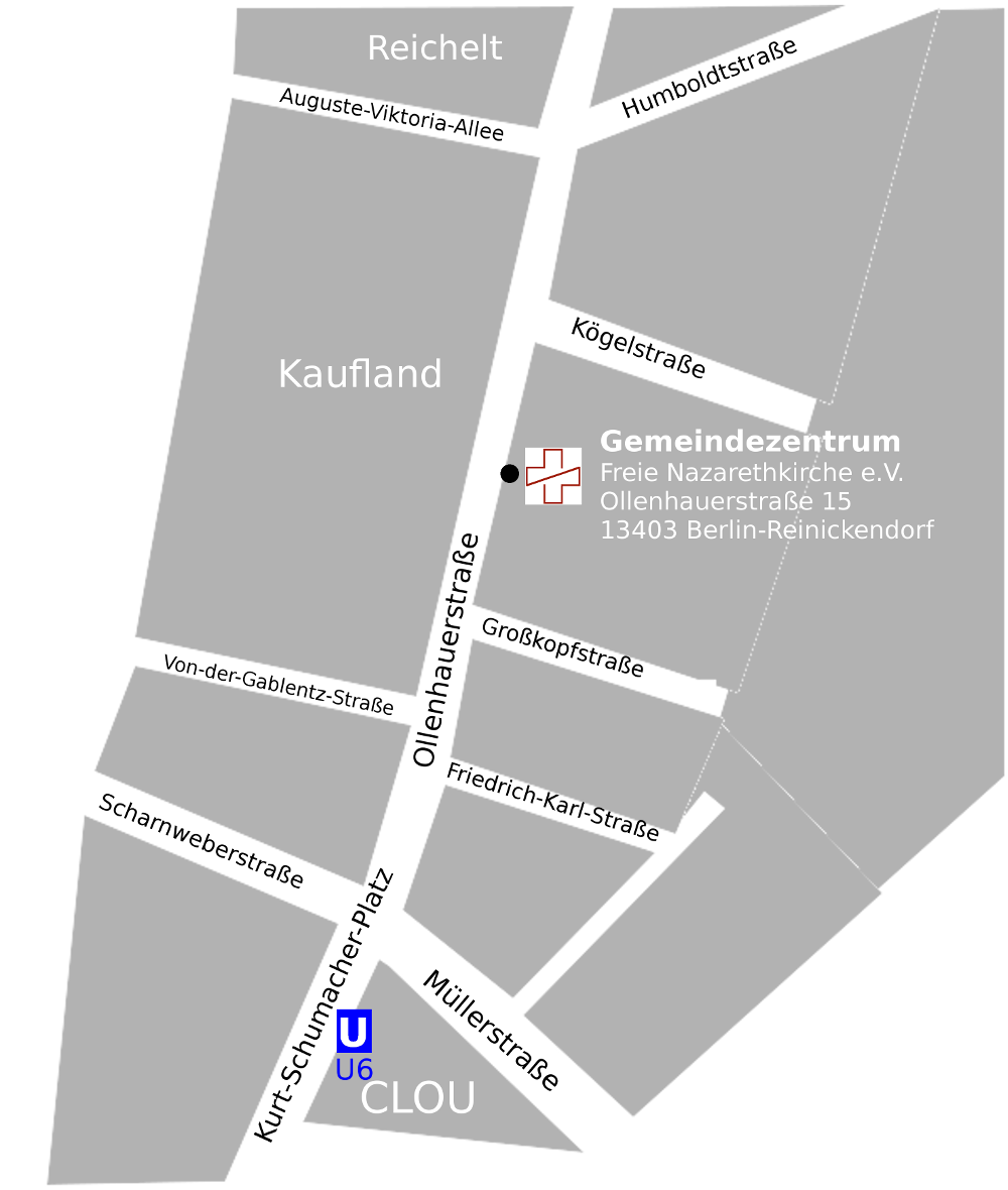 Plan zum neuen Gemeindezentrum